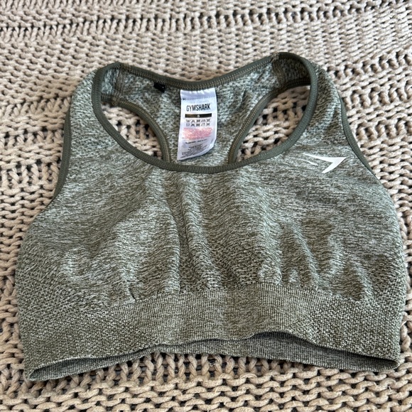Gymshark Women's Moss Green Sports Bra - Picture 1 of 4